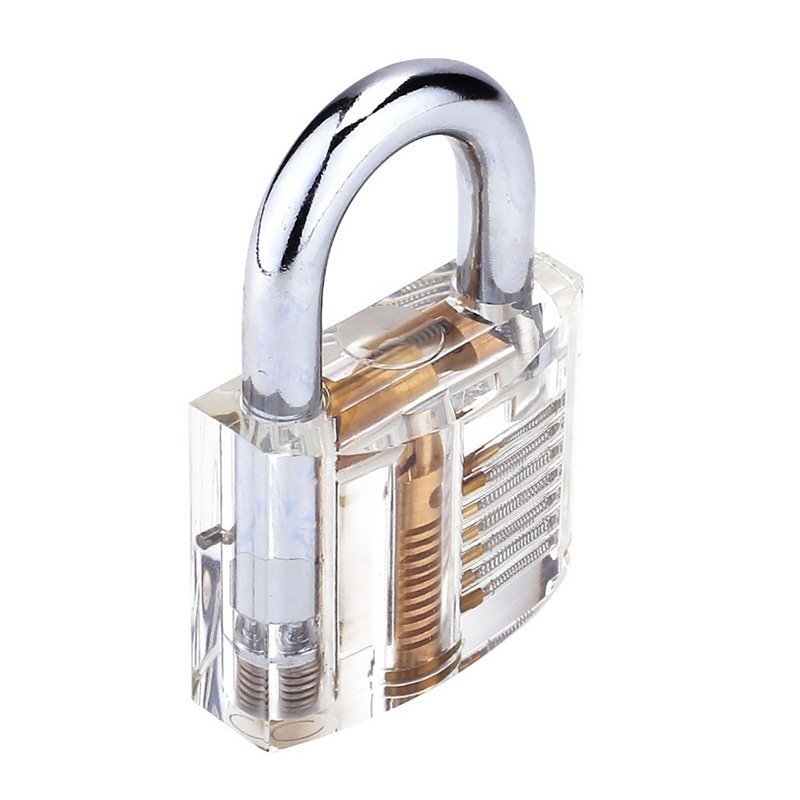 Clear Training Padlock with Visible Mechanism, Practice Plus