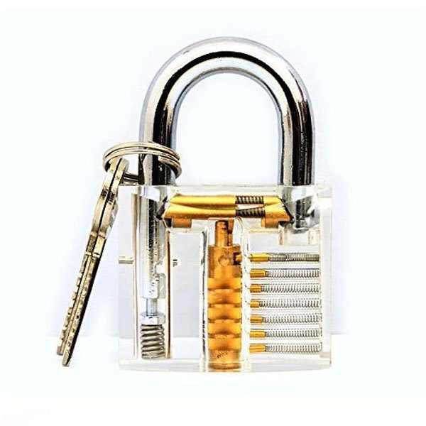 H&H 30-in-1 Lock Picks Set Transparent Practice Padlock Bundle