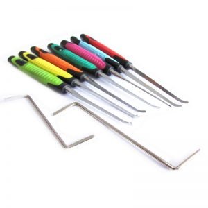 KLOM Premium 7 Pieces Hook Pick Set with Colorful Handle