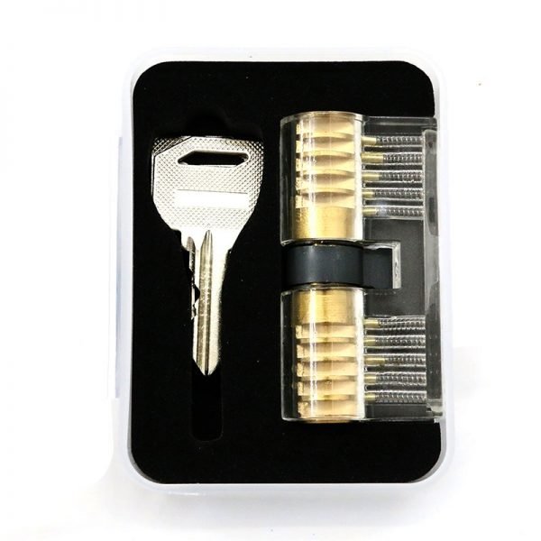 Transparent 5 Pin Double-Sided Euro Cylinder Practice Lock