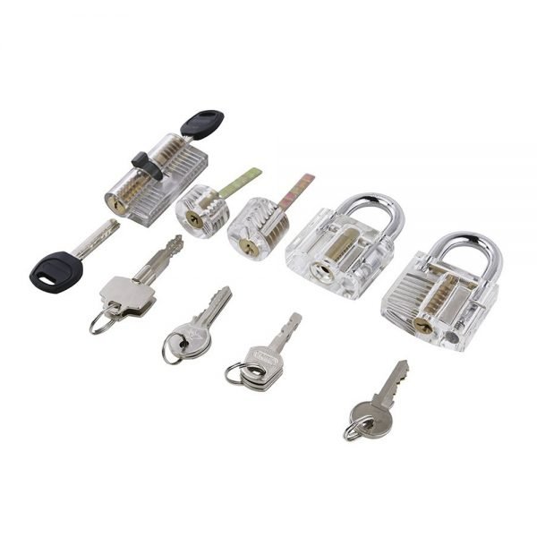 Transparent Visible Practice Locks - 5 Pack