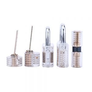 Transparent Visible Practice Locks - 5 Pack
