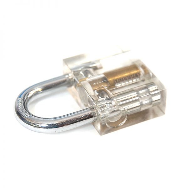 Clear Disc Detainer Practice Padlock w/ Lock Pick Training Aid