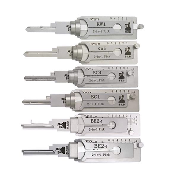 Lishi Residential Tools Bundle of 6 - KW1 / KW5 / SC1 / SC4 / BE2-6 / BE2-7