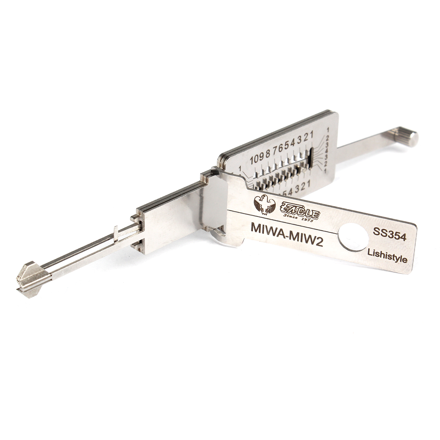 人気No.1 Lishi Style MIW2 2-in-1 Decoder and Pick for Japanese MIWA ヘアゴム